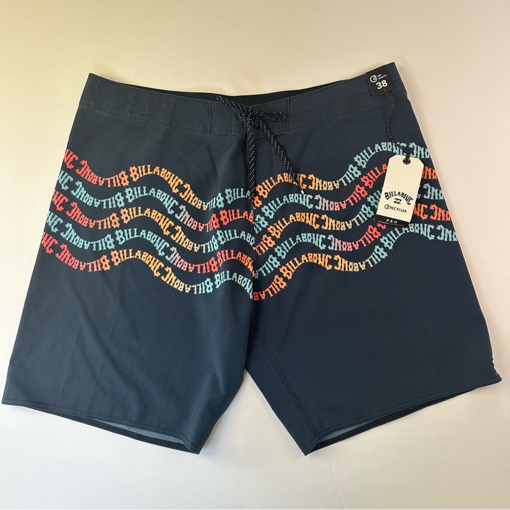 NWT Billabong Board Shorts Men 38 Floral Recycler Sundays Pro Swim Trunks Surf